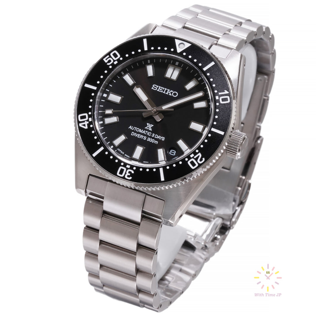SEIKO Prospex SBDC197 automatic diver's watch angle from the right side.