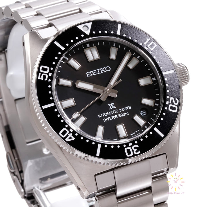 SEIKO Prospex SBDC197 automatic diver's watch angle from lower left.