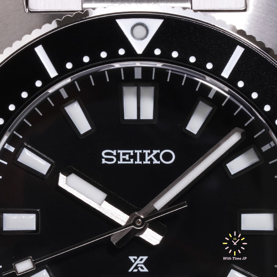 SEIKO Prospex SBDC197 automatic diver's watch close-up of Black dial.
