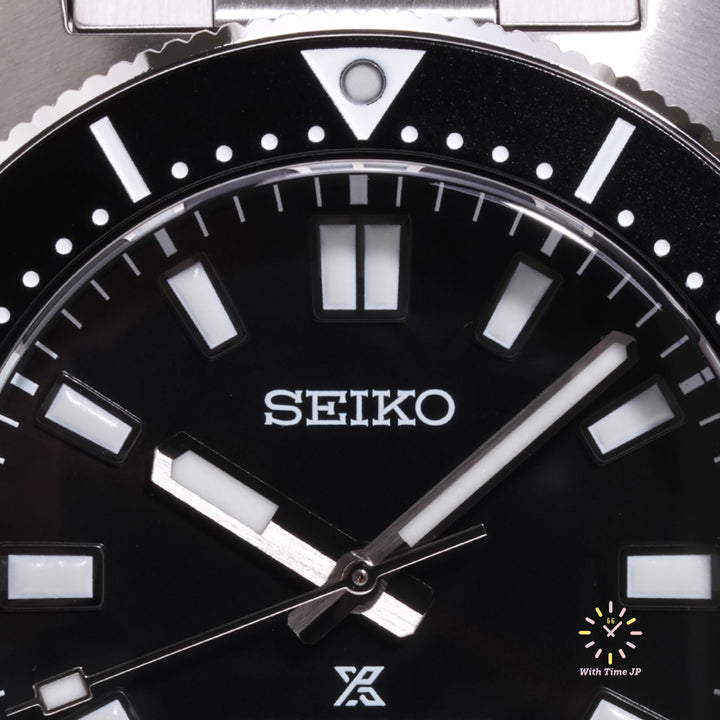 SEIKO Prospex SBDC197 automatic diver's watch close-up of Black dial.