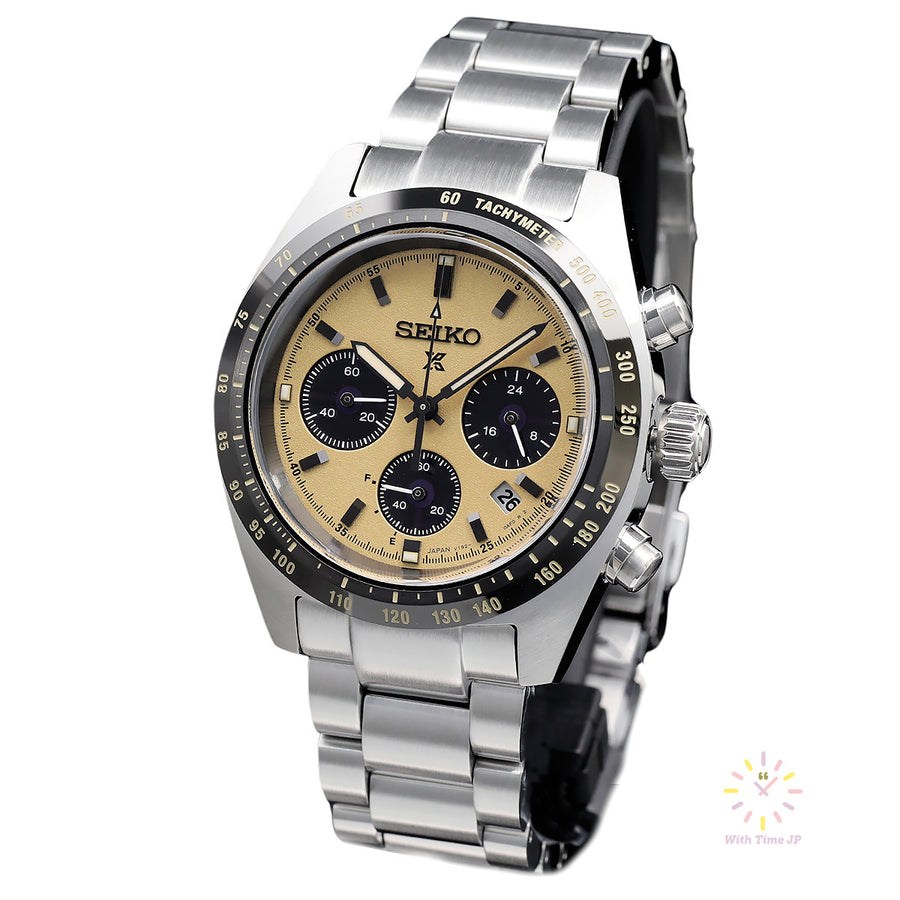 SEIKO PROSPEX SBDL089,Solar-powered men's watches, stainless steel Case, yellow Dial,stainless steel Band.
