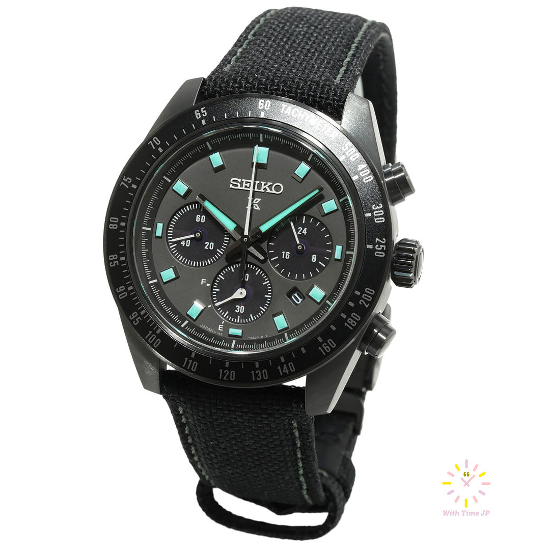 SEIKO PROSPEX SBDL105,solar watch, Men's Watch,  stainless steel case, Black Dial,nylon Band.