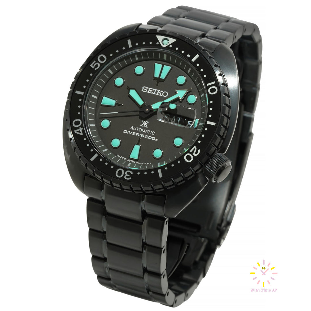 Seiko Prospex The Black Series Automatic Diver Scuba SBDY127,Angle to see that entire clock