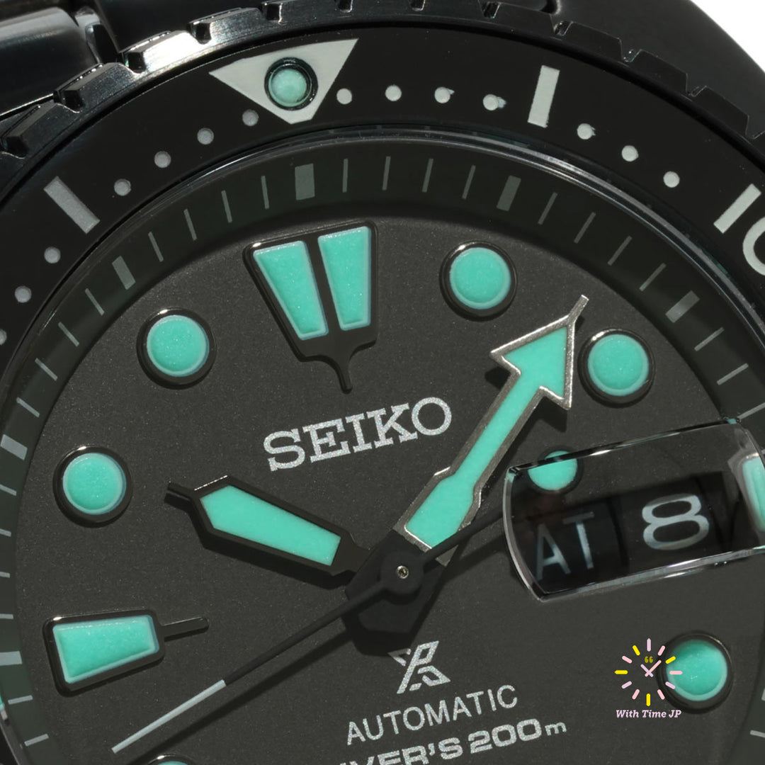 Seiko Prospex The Black Series Automatic Diver Scuba SBDY127,Close-up of Black Dial #2