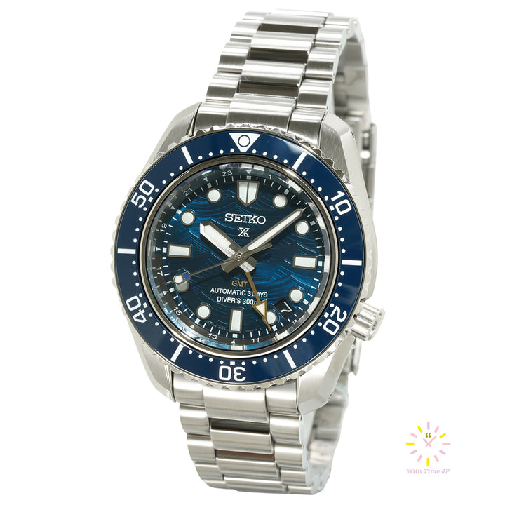 Seiko Prospex Diver Scuba GMT SBEJ027,Mechanical  watch, Men's Watch,  stainless steel case, blue Dial,stainless steel Band.