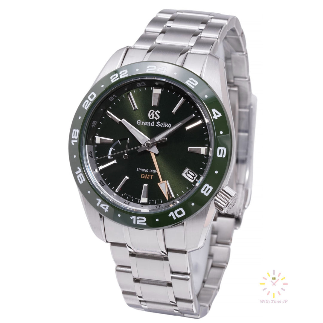 GRAND SIKO SBGE257,Spring Drive Men's Watch, Stainless steel case, Green dial,Triple link stainless steel bracelet.