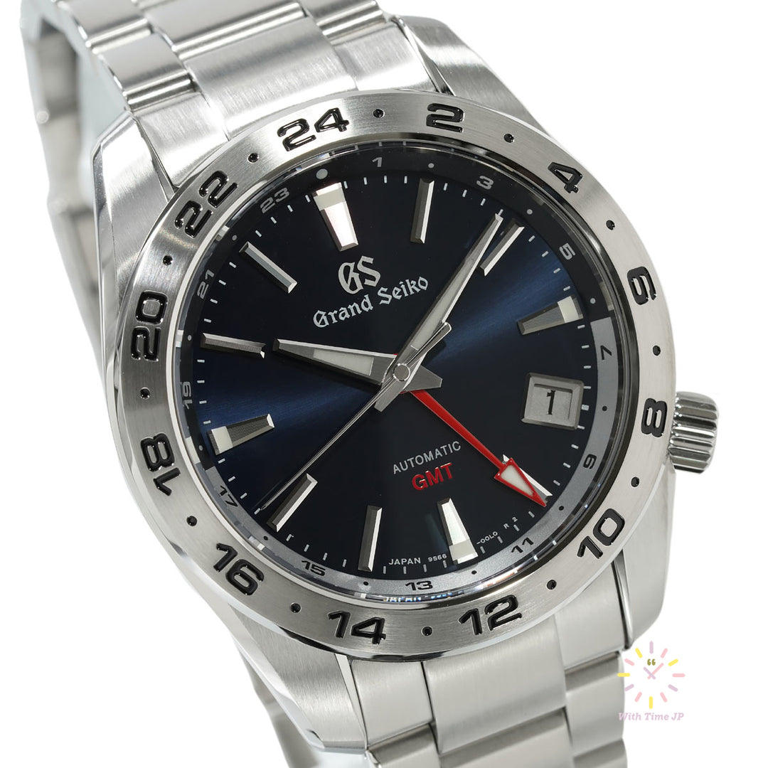 Grand Seiko SBGM245 Automatic GMT Men's Watch, Angle from the left side.