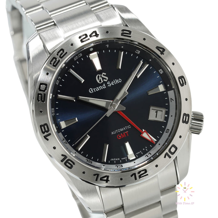 Grand Seiko SBGM245 Automatic GMT Men's Watch, Angle from the left side.