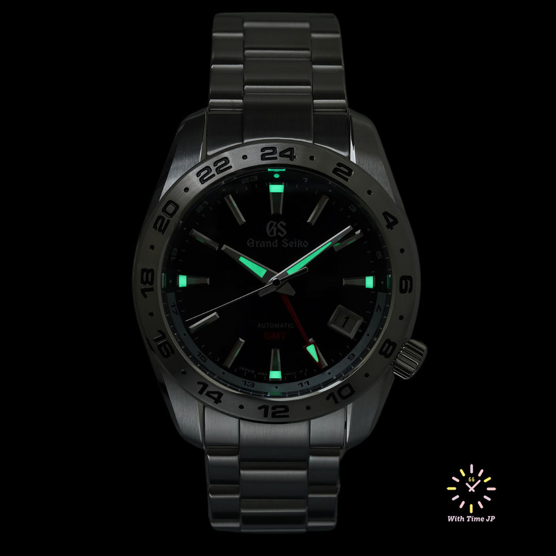 Grand Seiko SBGM245 Automatic GMT Men's Watch Lumibrite.