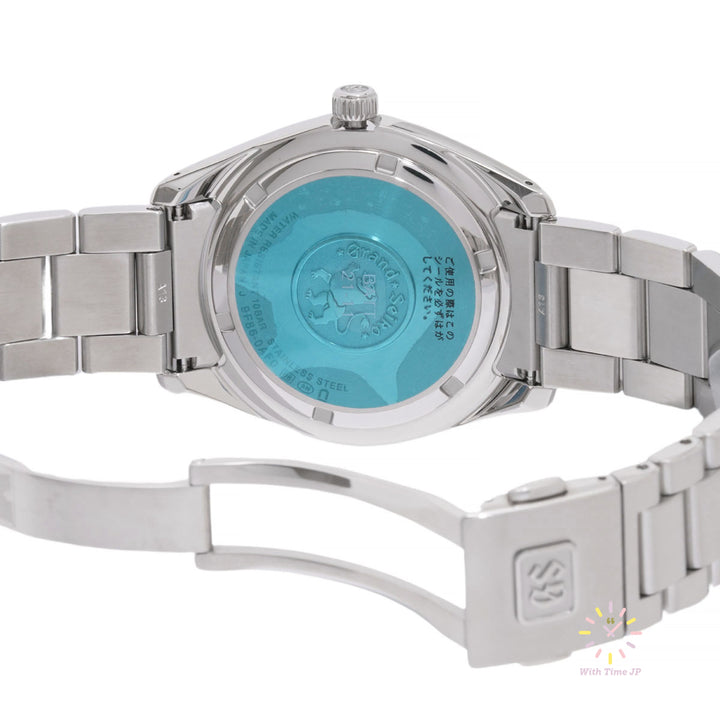 Grand Seiko SBGN013, Quartz Men's Watch, Stainless Steel Case Back.