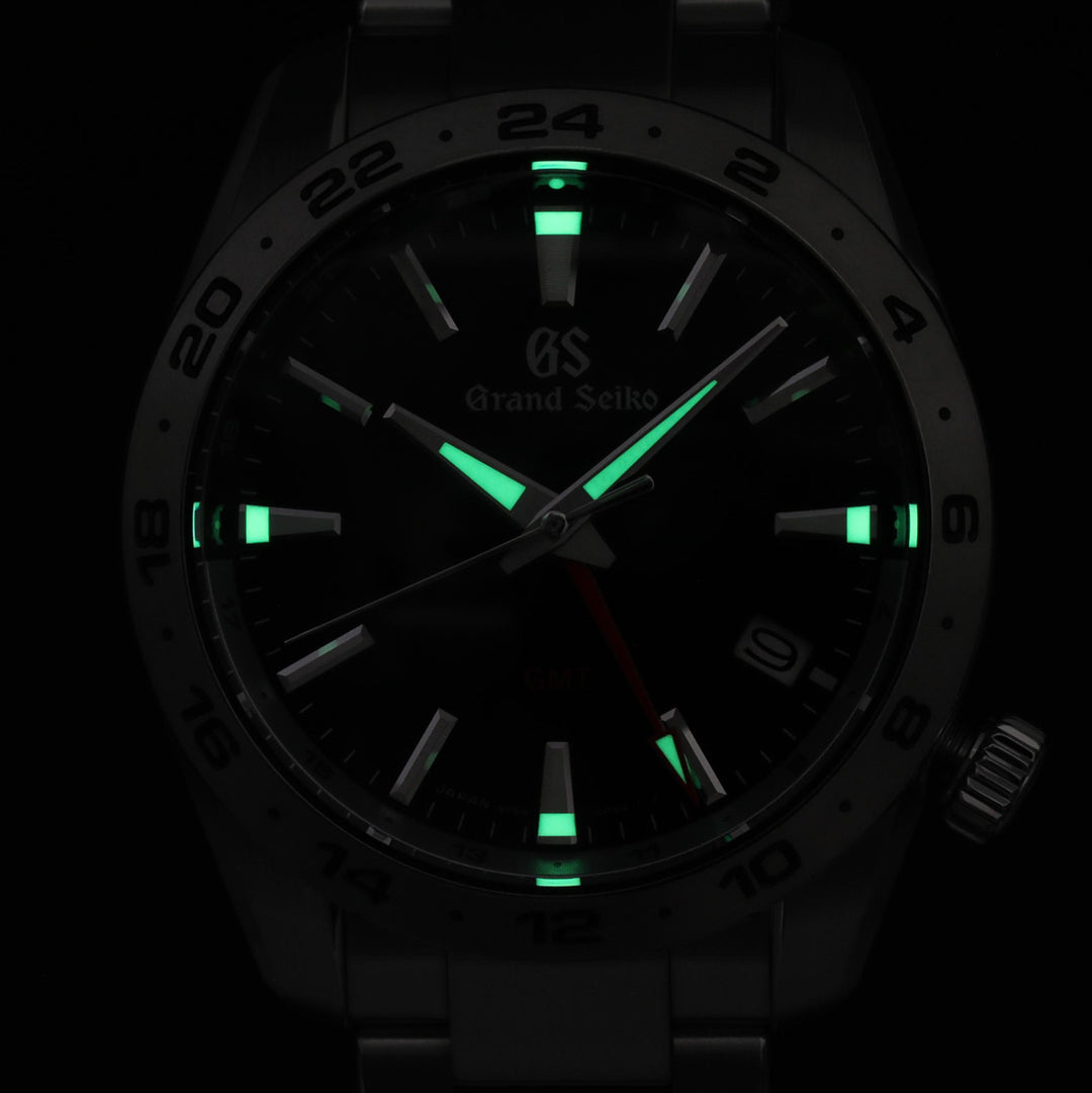 Lumibright on Grand Seiko SBGN027, GMT Quartz Men's Watch