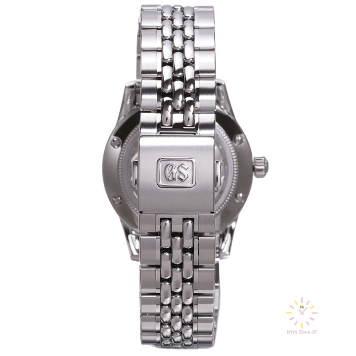 Grand Seiko SBGW305, Hand-wound Men's Watch, Five-link stainless steel bracelet and clasp.