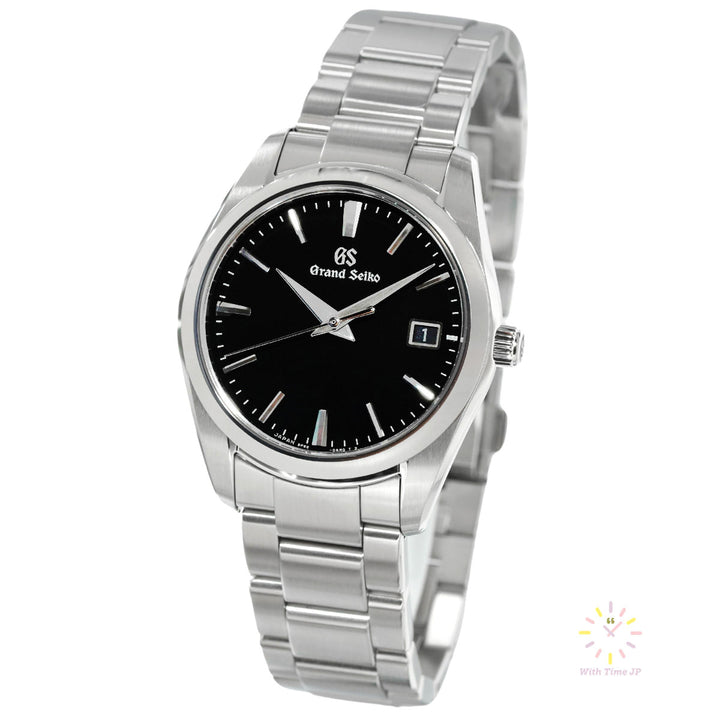 Grand Seiko SBGX261, Quartz Men's Watch, Stainless Steel Case,Triple-link Stainless Steel Bracelet,Black Dial.