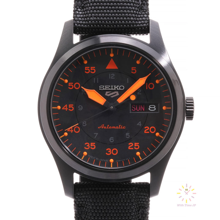 Seiko 5 Sports SBSA143,Mechanical Men's Watch,Front close-up.
