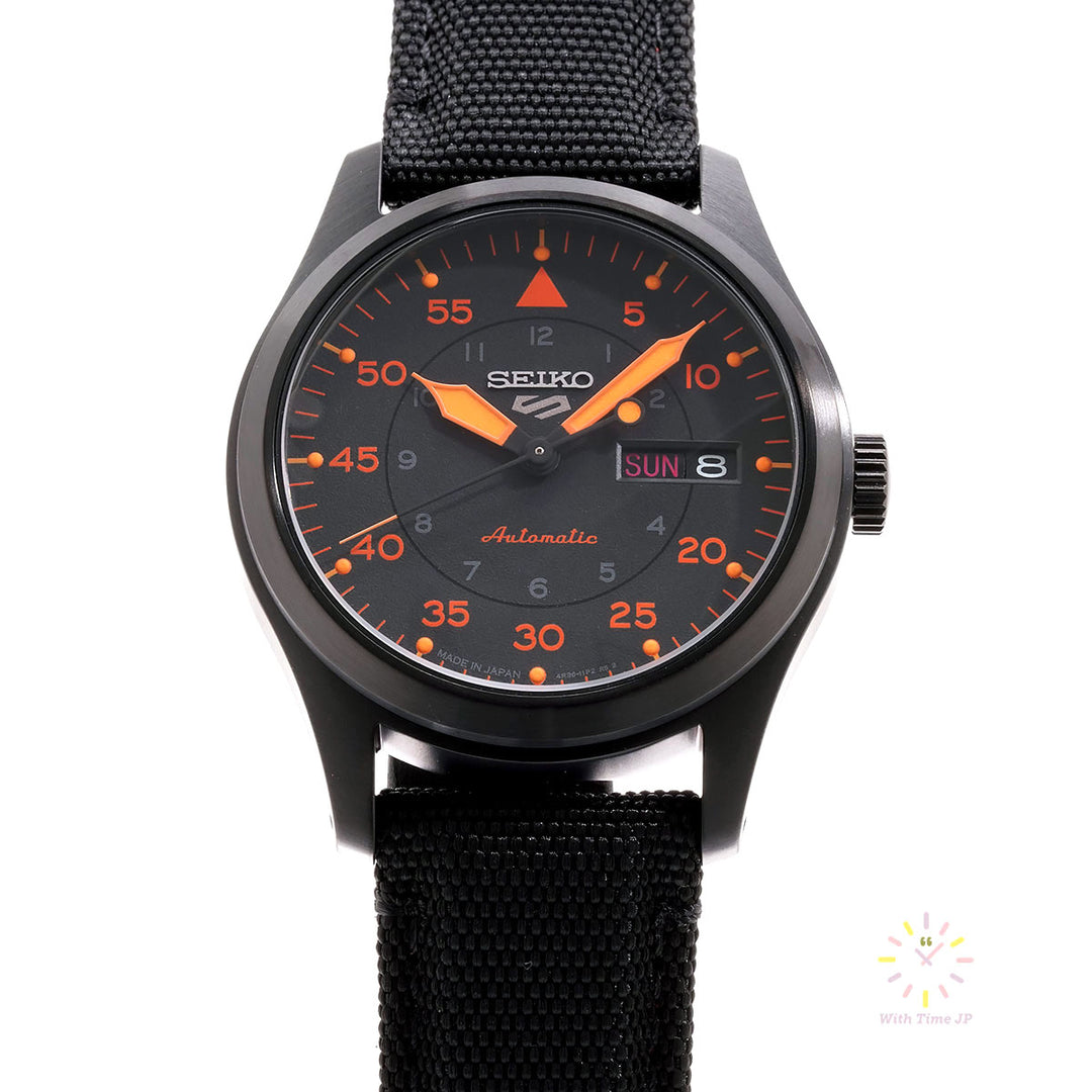 Seiko 5 Sports SBSA143,Mechanical Men's Watch,Angle from the bottom of the front.
