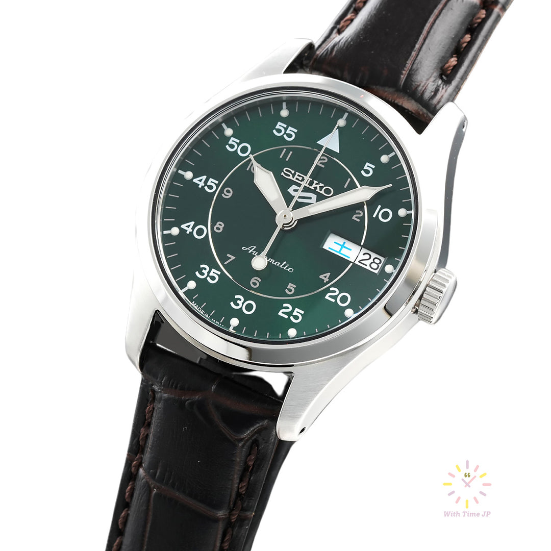 SEIKO 5 SPORTS SBSA203 automatic wristwatch, viewed from bottom right.