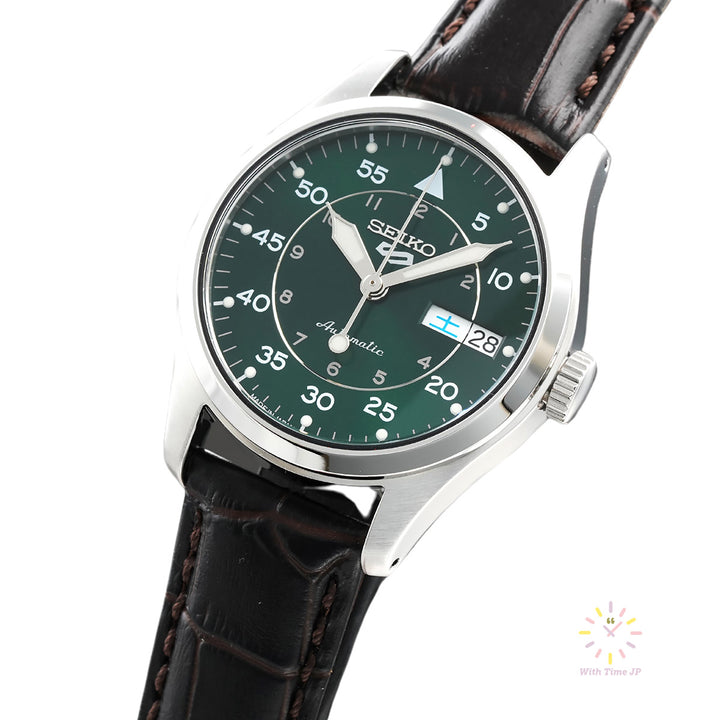 SEIKO 5 SPORTS SBSA203 automatic wristwatch, viewed from bottom right.