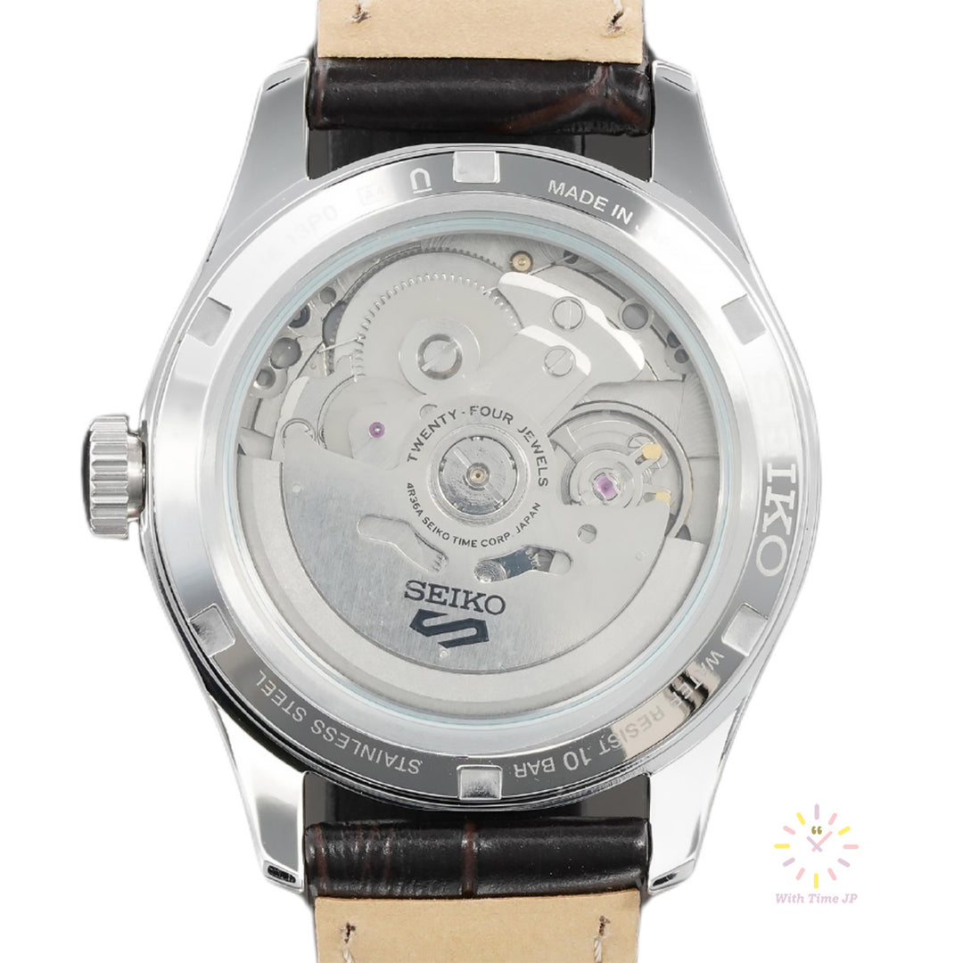SEIKO 5 SPORTS SBSA203 automatic watch with see-through back.