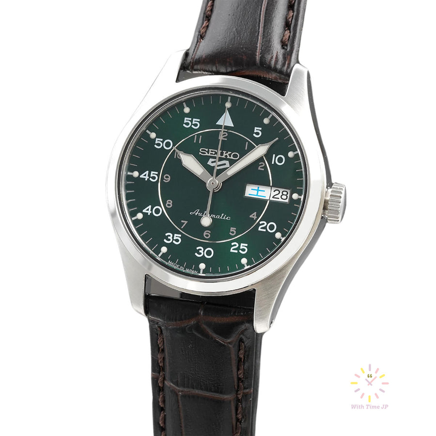 SEIKO 5 Sports SBSA203, Automatic Men's Watch, Stainless steel case, Green dial, Calf band.