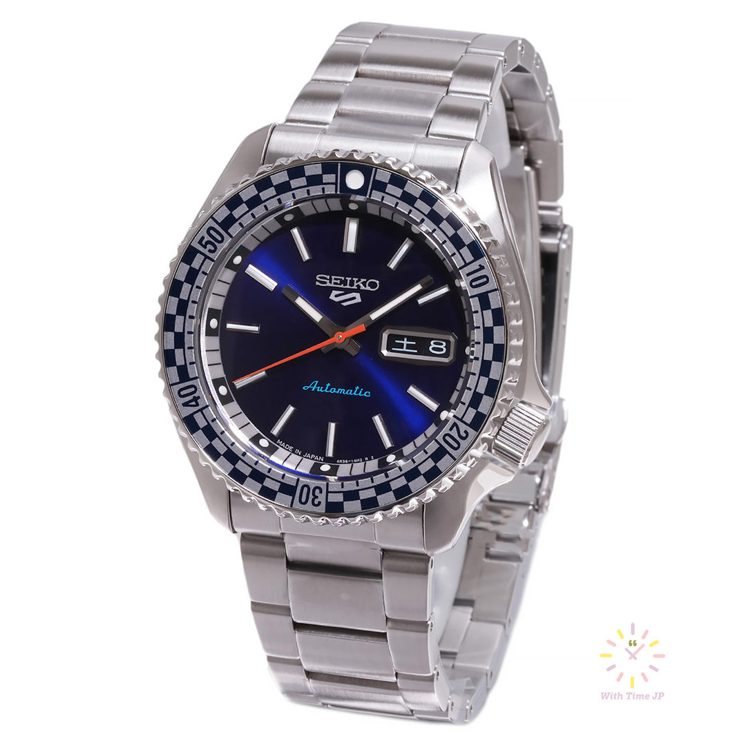 Seiko 5 Sports SBSA243, Automatic Watch, Men's Watch, Stainless steel Case, Blue dial, Stainless steel band.