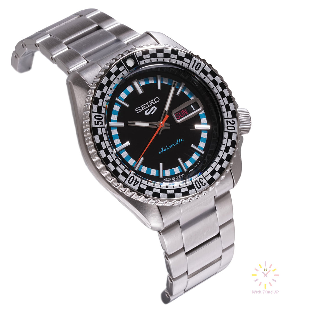 Seiko 5 Sports SBSA245  Automatic Men's Watch Angle looking up from the lower left side