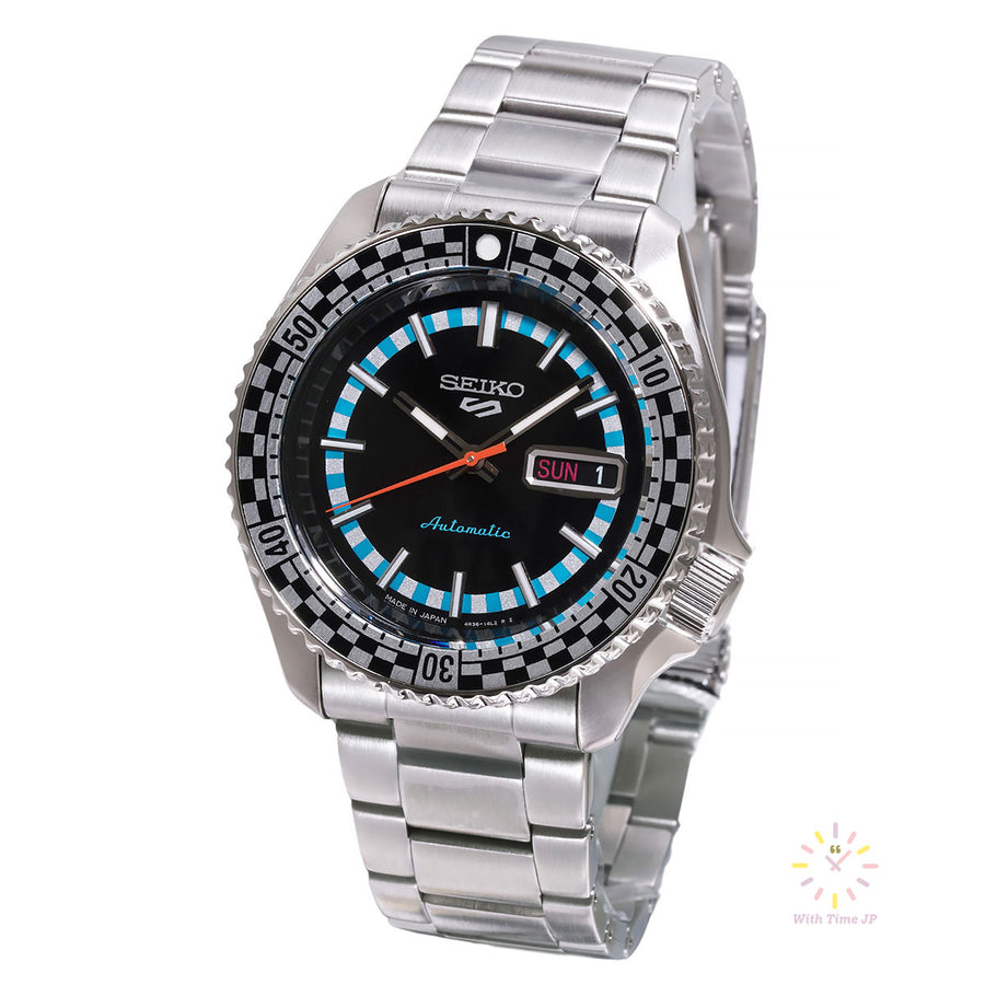 Seiko 5 Sports SBSA245 Automatic Men's Watch, Stainless steel Case, Blue dial, Stainless steel band.