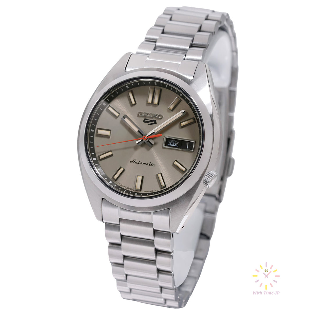 SEIKO 5 Sports SNXS series SBSA257, Automatic Men's Watch, Stainless steel case,  Ivory  dial, Stainless steel triple link band.