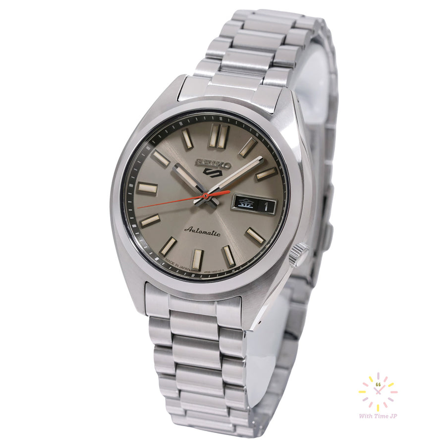 SEIKO 5 Sports SNXS series SBSA257, Automatic Men's Watch, Stainless steel case,  Ivory  dial, Stainless steel triple link band.