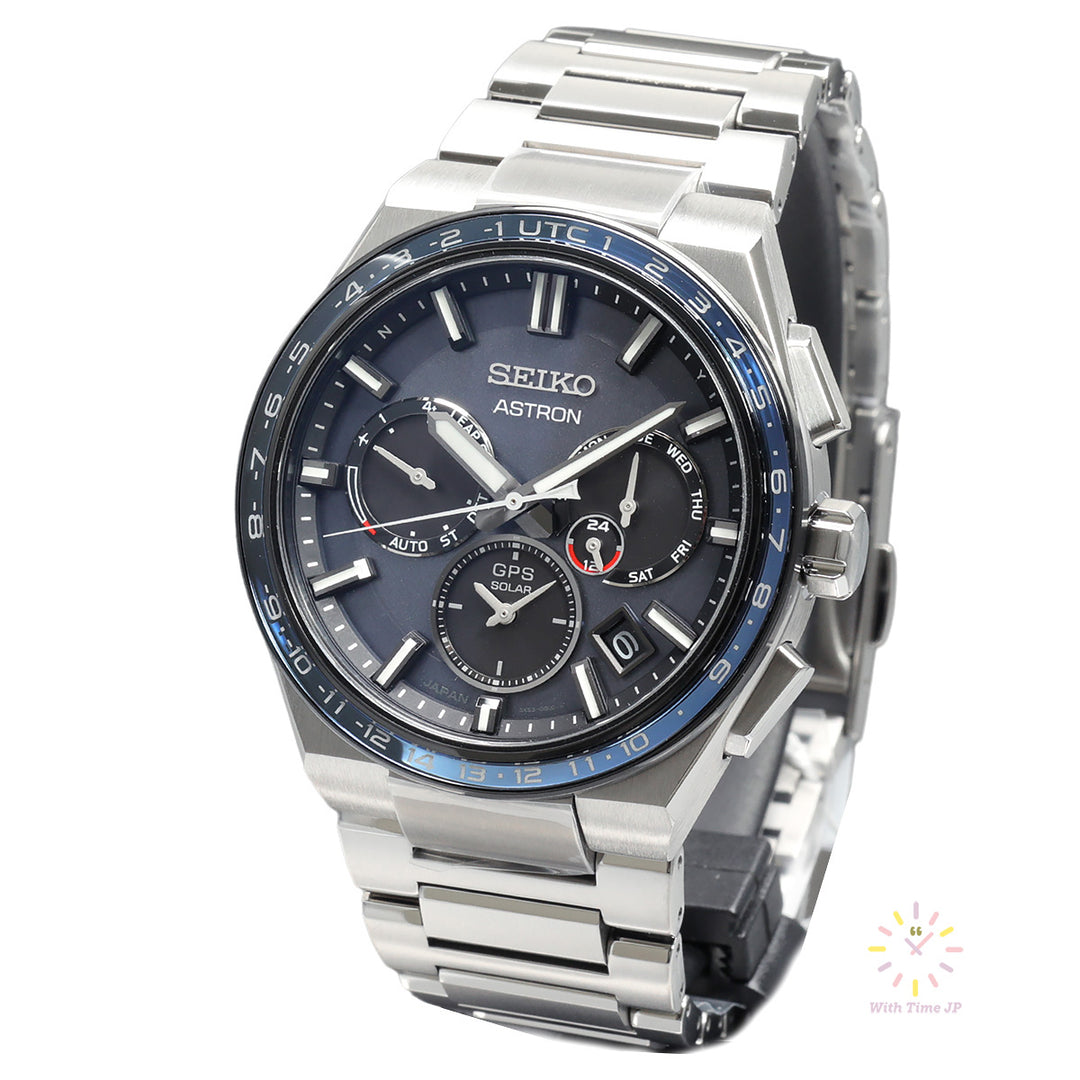 SEIKO ASTRON SBXC109,mechanical Watch, Men's Watch, titanium Case, Blue Dial,titanium Band.