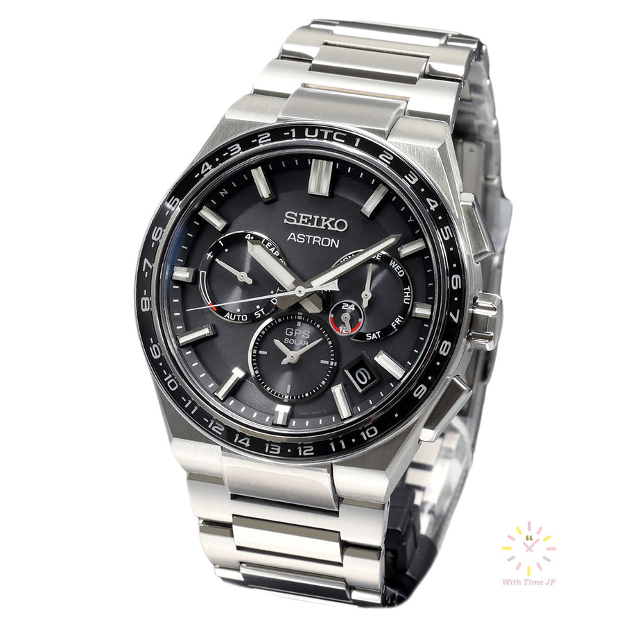 SEIKO ASTRON SBXC111,mechanical Watch, Men's Watch, titanium Case, black Dial,titanium Band.