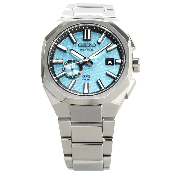 Seiko Astoron SBXD027 Limited Edition Angle looking up from the front.