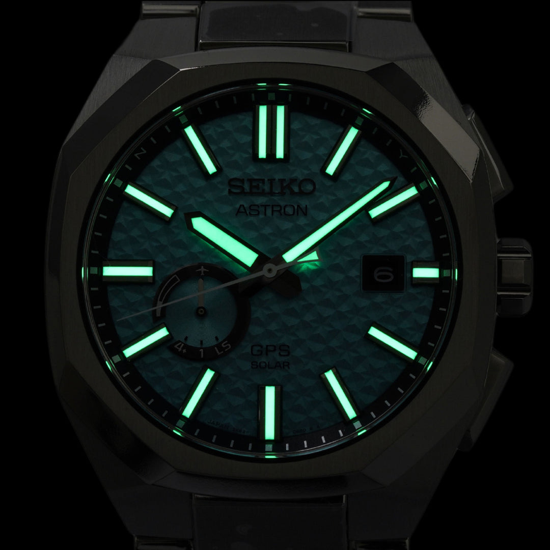 Seiko Astoron SBXD027 Limited Edition Lumibright with sky blue dial.