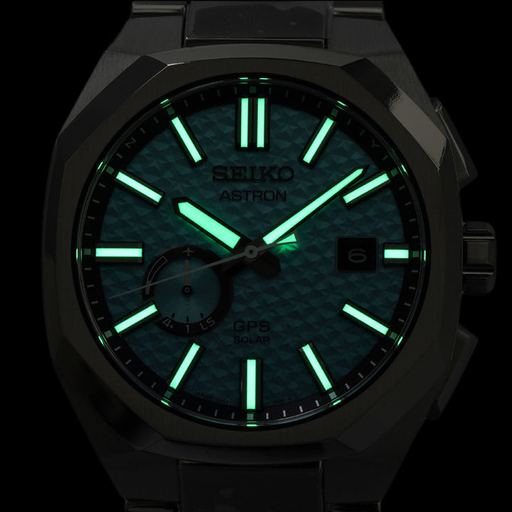 Seiko Astoron SBXD027 Limited Edition Lumibright with sky blue dial.
