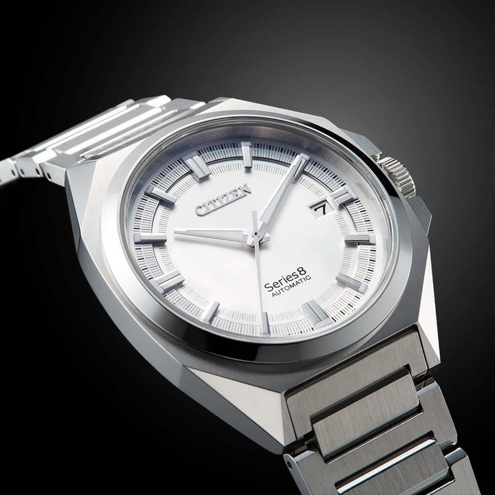 CITIZEN SERIES EIGHT NB6010-81A,Close-up of White Dial