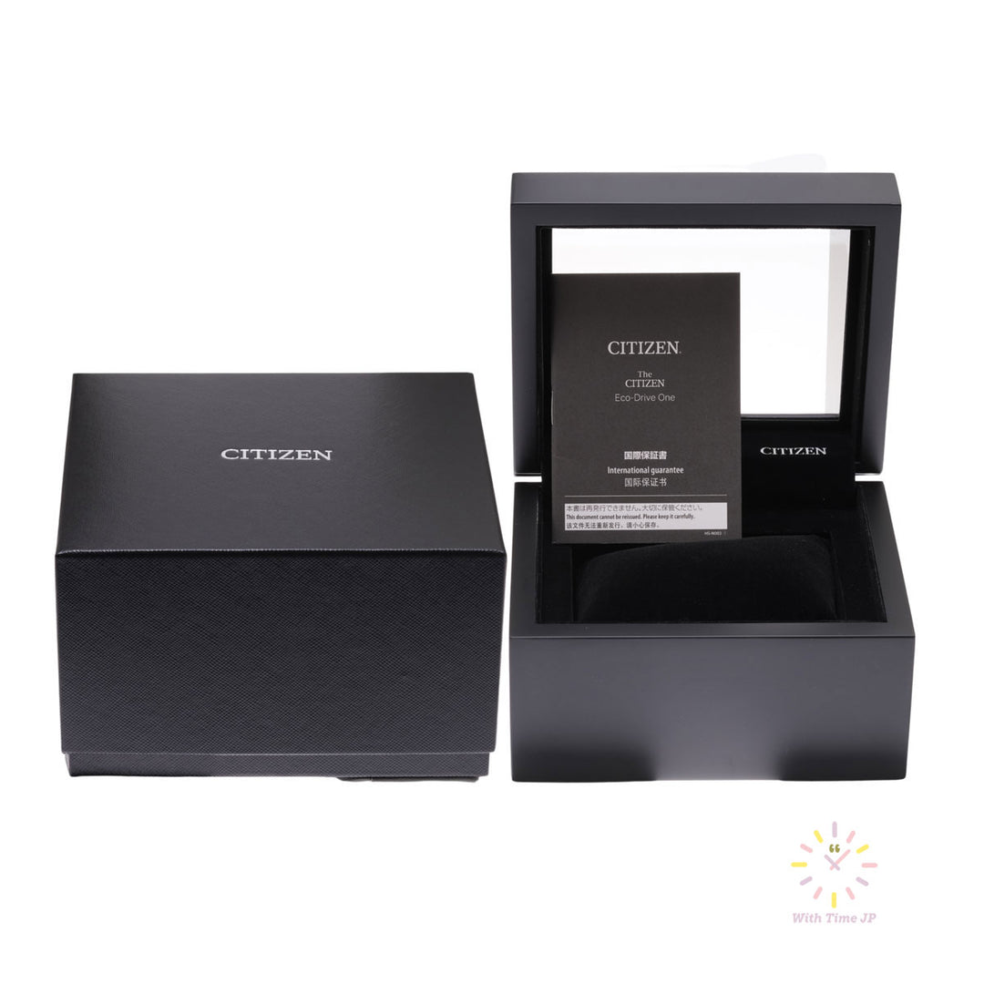 The Citizen original box and international warranty card.