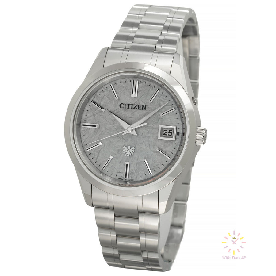 The CITIZEN AQ4100-57B,solar-powered Men's Watch, titanium case, silver Dial,titanium Band.