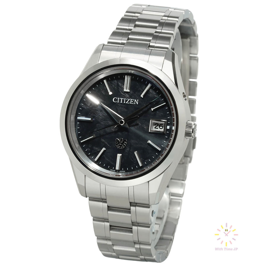 CITIZEN AQ4100-57E,solar-powered watch, Men's Watch, titanium case, black Dial,titanium Band.