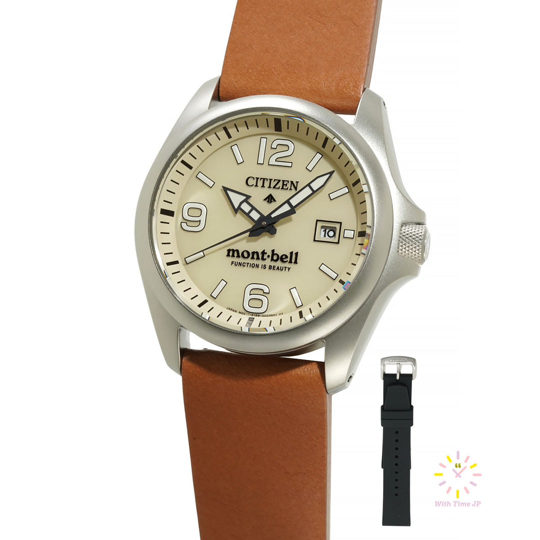 CITIZEN PROMASTER LAND BN0247-10A Eco-Drive Men's Watch, Super Titanium case, Ivory Dial,Super Calf Band.