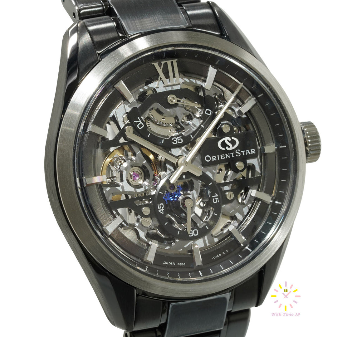 ORIENT STAR Skeleton Hand-Winding RK-AZ0105N Limited Edition,Close-up of See-Through Dial