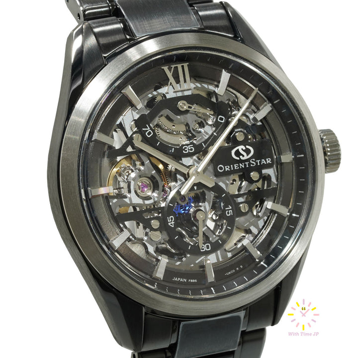 ORIENT STAR Skeleton Hand-Winding RK-AZ0105N Limited Edition,Close-up of See-Through Dial