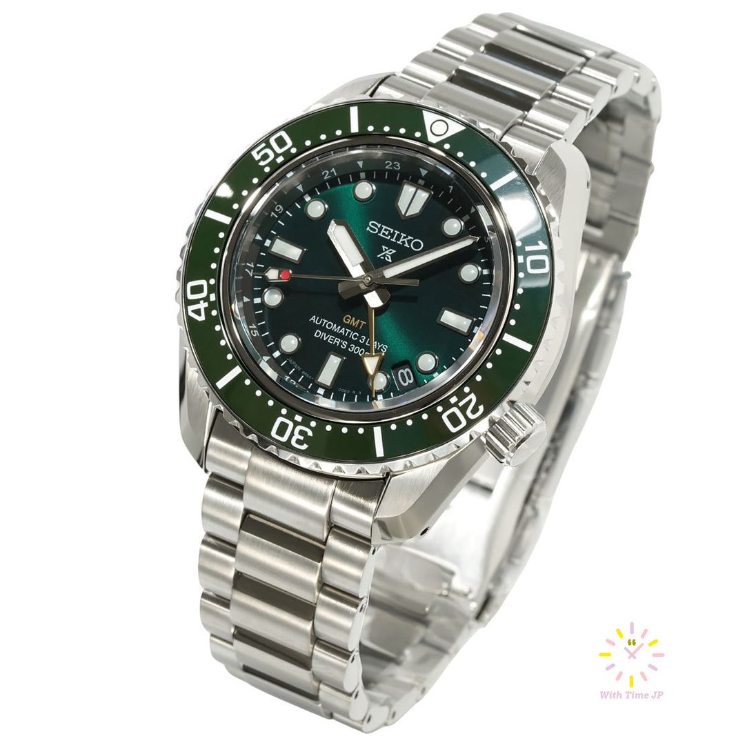Seiko Prospex GMT Automatic Diver Scuba  Watch HBC001J,Oblique angle