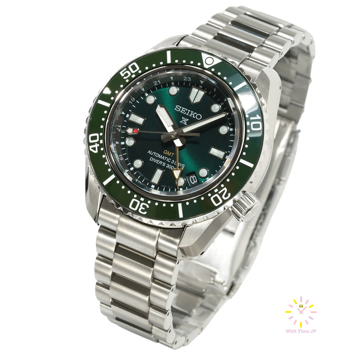 Seiko Prospex GMT Automatic Diver Scuba  Watch HBC001J,Oblique angle