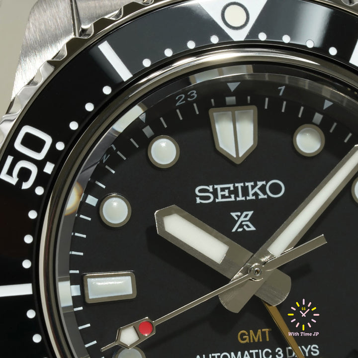 Seiko Prospex GMT Automatic Diver Scuba  Watch HBC002J,Close-up of Black Dial　#2