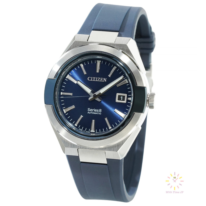 NA1005-17L Automatic Men's Watch, Stainless Steel Case Partially blue plated, blue Dial, Urethane Band.