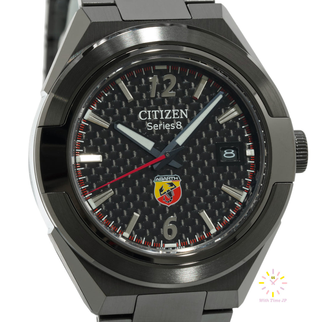 CITIZEN SERIES 8 NA1035-59E ABARTH Collaboration Limited Edition,Close-up of Black Dial