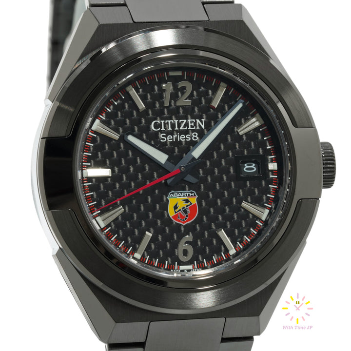 CITIZEN SERIES 8 NA1035-59E ABARTH Collaboration Limited Edition,Close-up of Black Dial