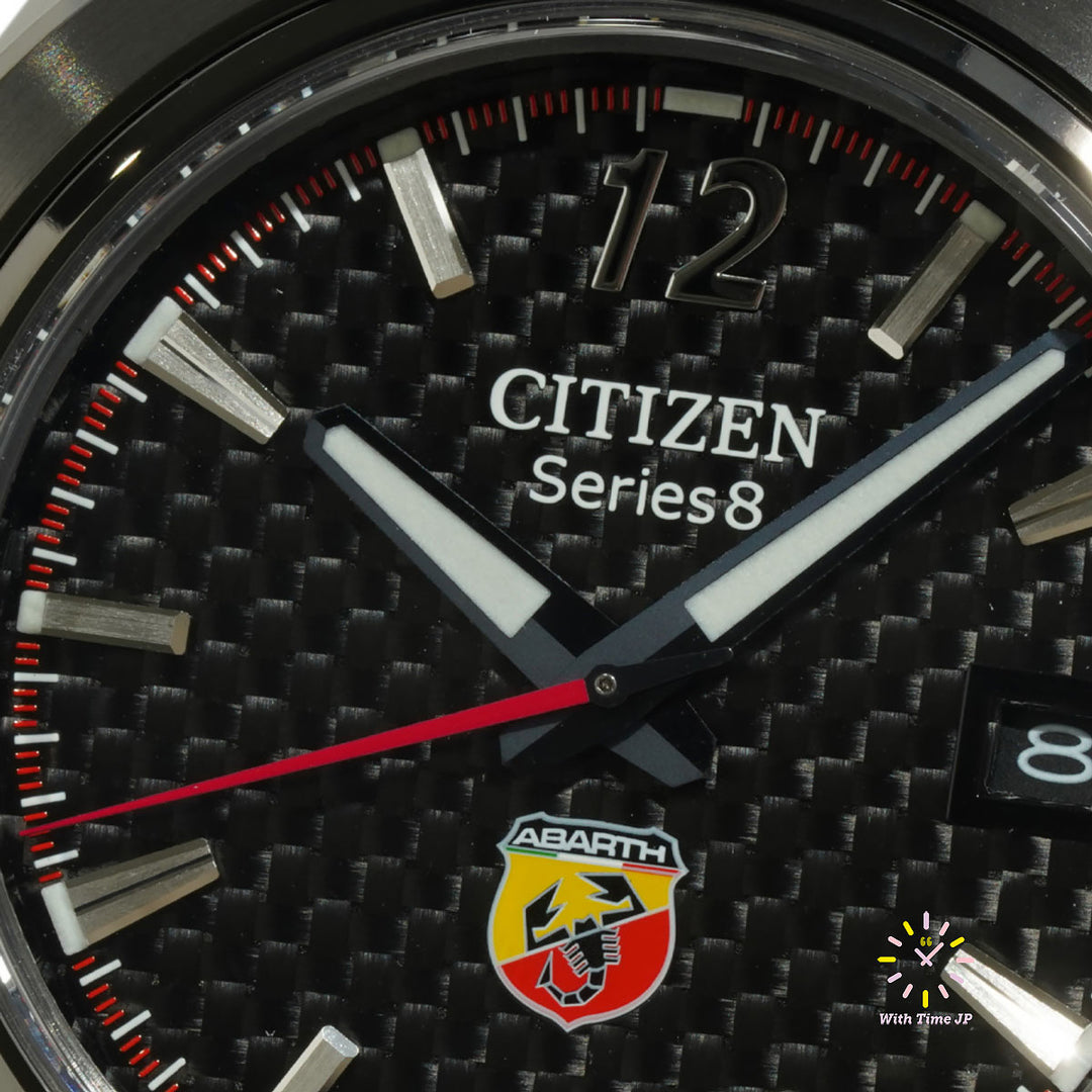 CITIZEN SERIES 8 NA1035-59E ABARTH Collaboration Limited Edition,Close-up of Black Dial #2