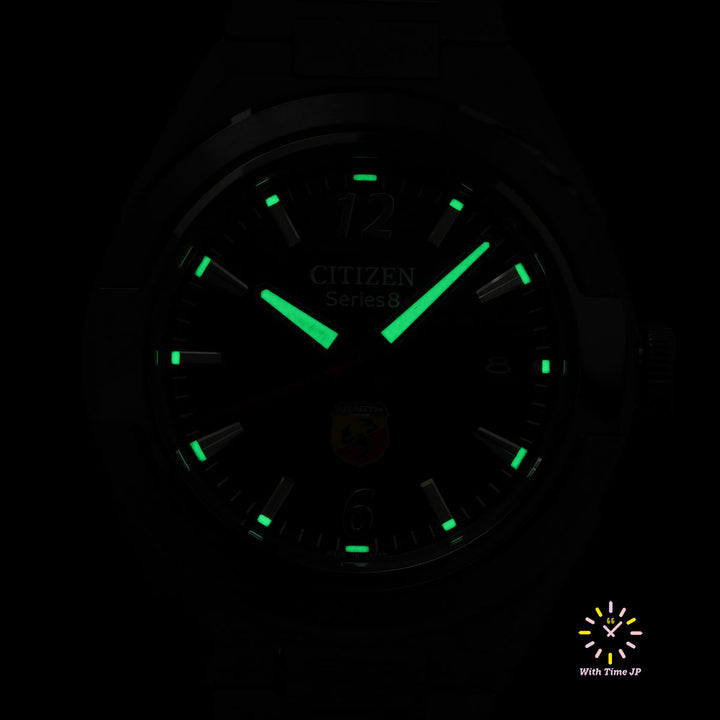 Black dial luminescence of CITIZEN SERIES 8 NA1035-59E ABARTH Collaboration Limited Edition