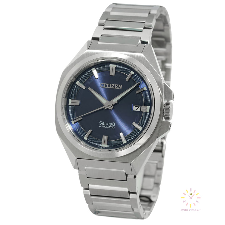 CITIZEN Series Eight NB6010-81L Automatic Men's Watch, Stainless Steel Case, Blue Dial, Stainless Steel Triple Link Band.