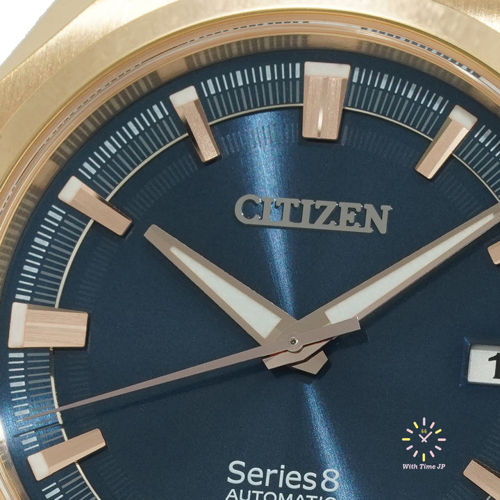 CITIZEN Series Eight NB6012-18L Mechanical Men's Watch Close-up of the dial.